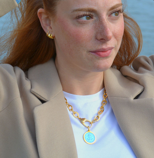 Colby Davis Pendant: Medium Anchor - Gold Vermeil Colby Davis Pendant: Medium Anchor - Gold Vermeil
