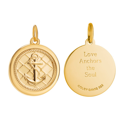 Colby Davis Pendant: Medium Anchor - Gold Vermeil