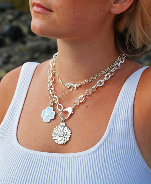 Colby Davis Pendant: Dahlia - Sterling Silver Colby Davis Pendant: Dahlia - Sterling Silver