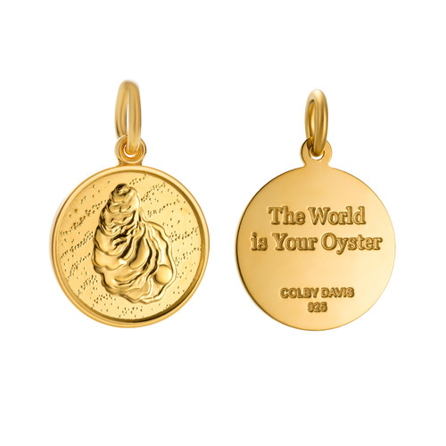 Colby Davis Pendant: Small Oyster  - Gold Vermeil