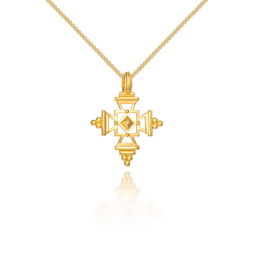 Colby Davis Pendant: Santorini Cross - Gold Vermeil