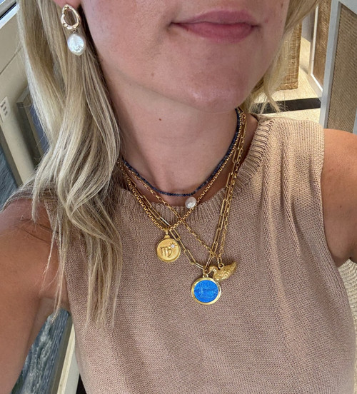 Colby Davis Pendant: Virgo Zodiac – Gold Vermeil Colby Davis Pendant: Virgo Zodiac – Gold Vermeil