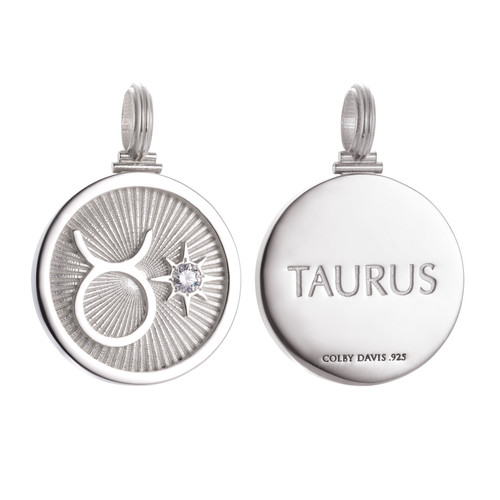 Colby Davis Pendant: Taurus Zodiac - Sterling Silver Colby Davis Pendant: Taurus Zodiac - Sterling Silver