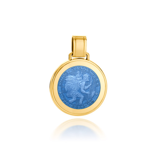 Colby Davis Pendant: Large Saint Christopher - Gold Vermeil Colby Davis Pendant: Large Saint Christopher - Gold Vermeil