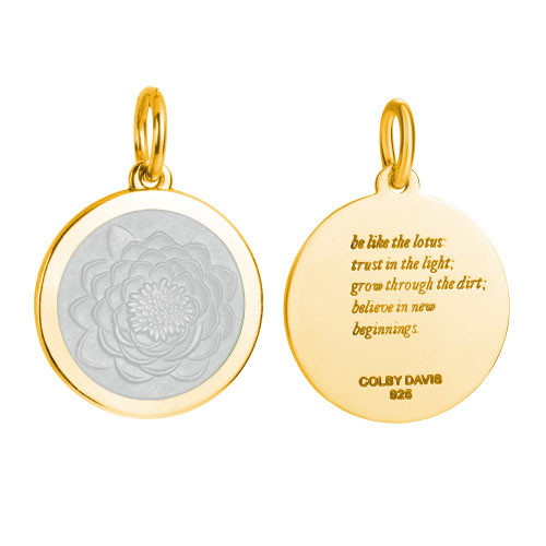 Colby Davis Pendant: Medium Lotus - Gold Vermeil