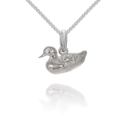 Colby Davis Pendant: Mother Duck Charm Sterling Silver