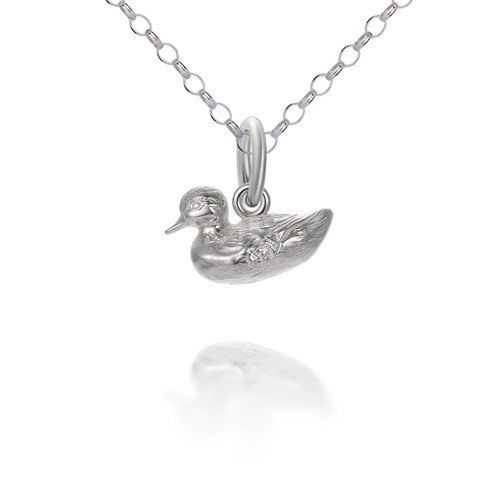 Colby Davis Pendant: Duckling Charm Sterling Silver