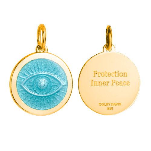 Colby Davis Pendant: Medium Evil Eye - Gold Vermeil Colby Davis Pendant: Medium Evil Eye - Gold Vermeil
