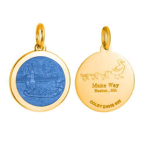 Colby Davis Pendant: Medium Boston - Gold Vermeil Colby Davis Pendant: Medium Boston - Gold Vermeil