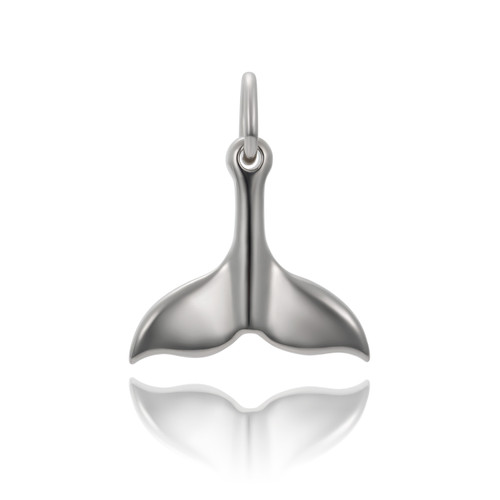 Colby Davis Pendant: Whale Tail Charm Sterling Silver