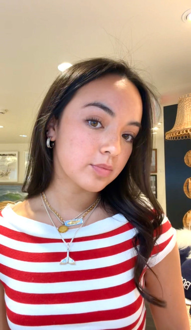 Colby Davis Pendant: Whale Tail Charm Sterling Silver