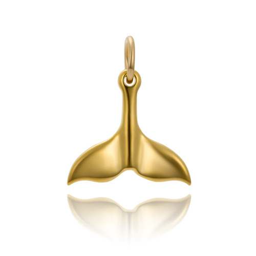 Colby Davis Pendant: Whale Tail Gold Vermeil