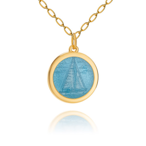 Colby Davis Pendant: Medium Sailboat - Gold Vermeil