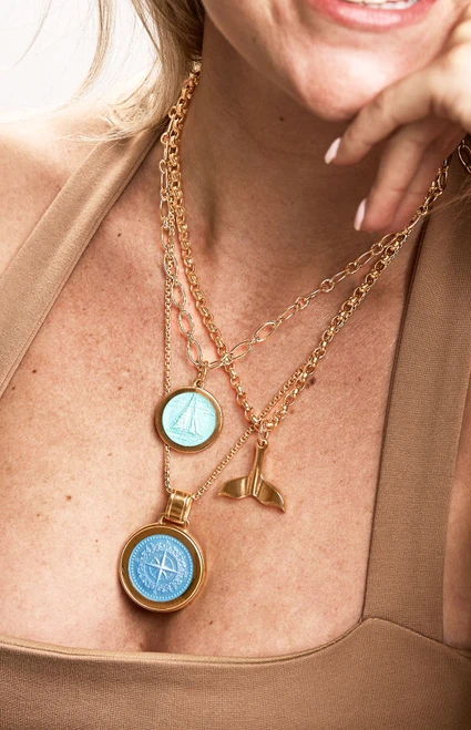 Colby Davis Pendant: Medium Sailboat - Gold Vermeil