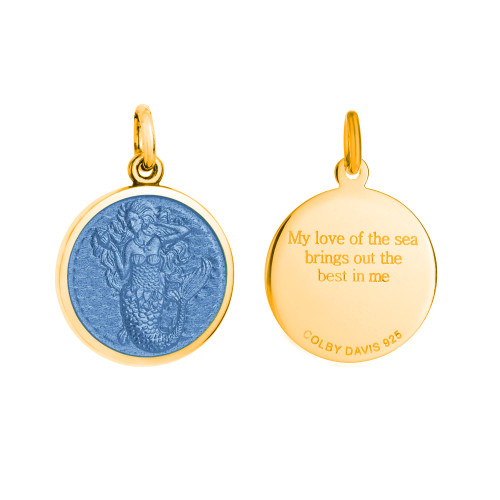 Colby Davis Pendant: Small Mermaid - Gold Vermeil