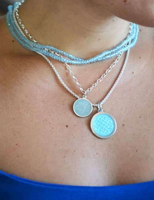 Colby Davis Pendant: Small Saint Christopher - Sterling Silver