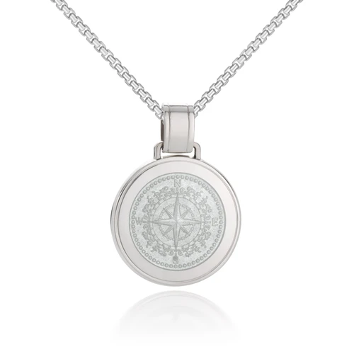 Colby Davis Pendant: Large Compass Rose - Sterling Silver