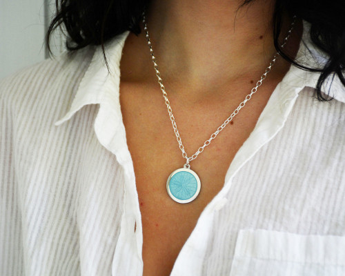 Colby Davis Pendant: Medium Sand Dollar - Sterling Silver