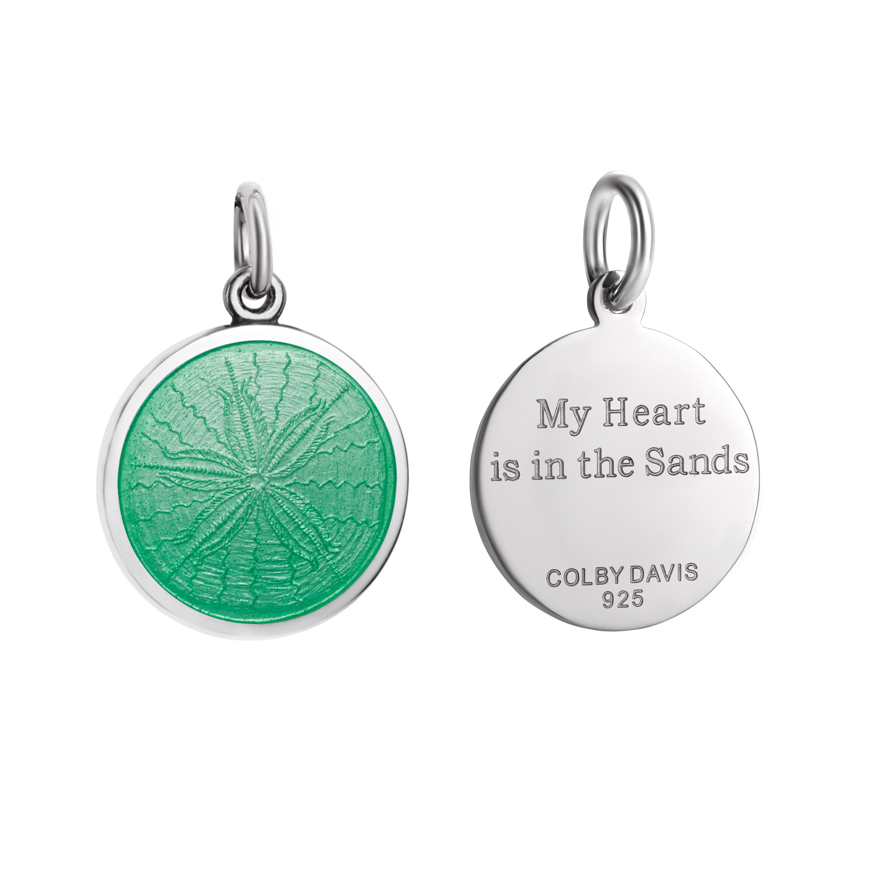 Colby Davis Pendant: Small Sand Dollar Sterling Silver www