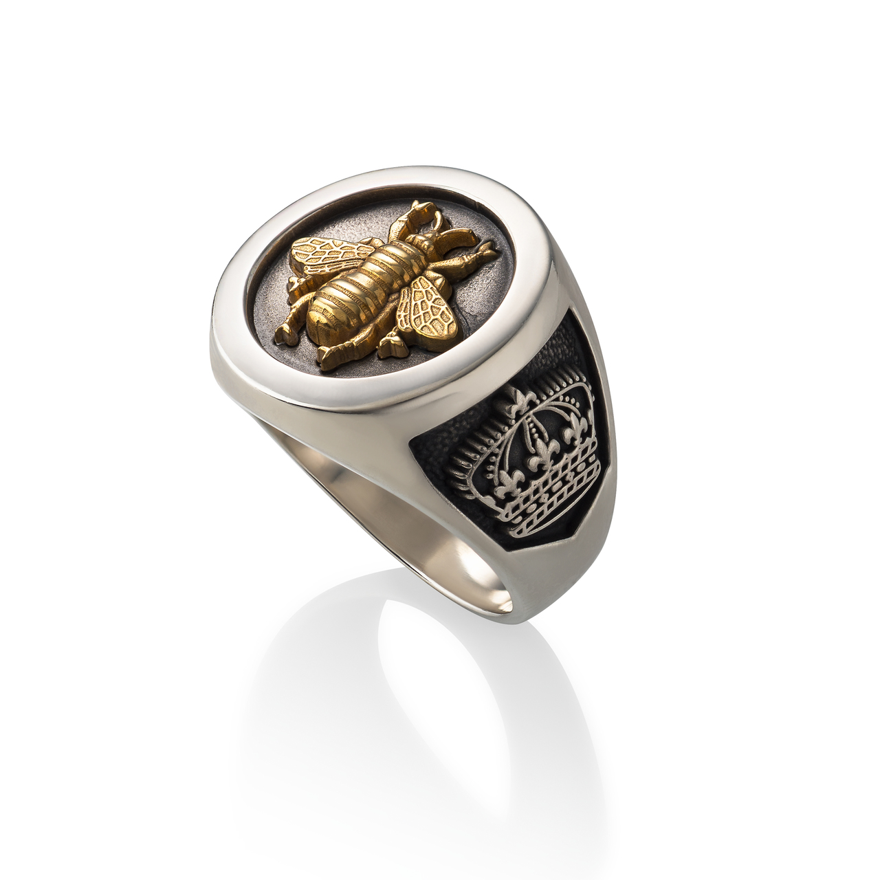 Bee Ring - Sterling Silver & Gold Vermeil