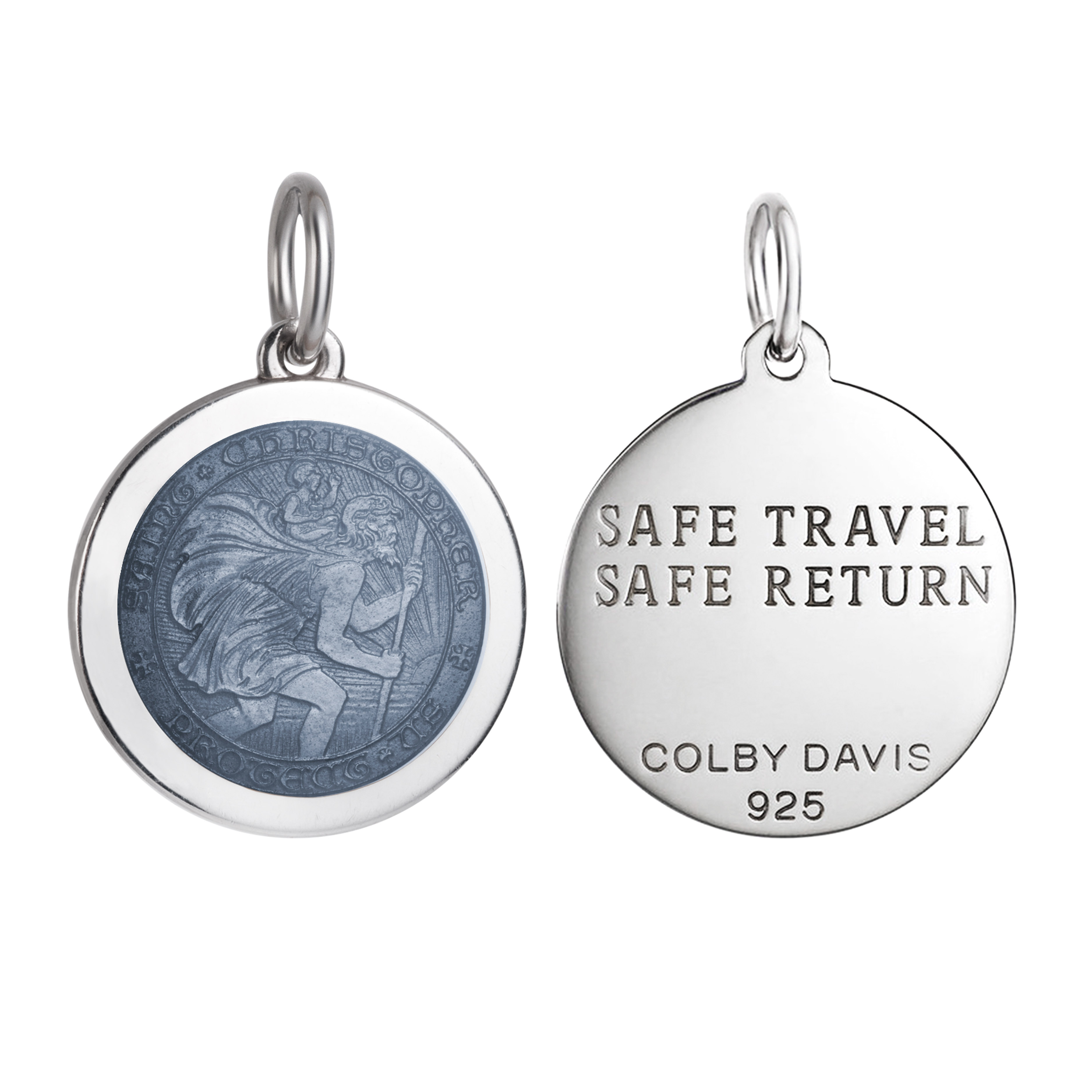 Colby Davis Pendant: Medium Saint Christopher - Sterling Silver