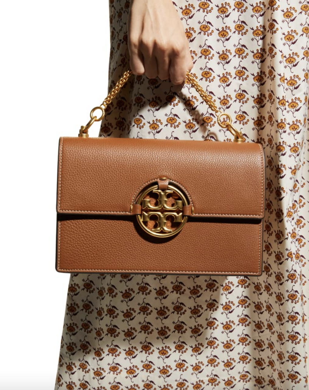 Tory Burch Women's Miller Flap Shoulder Bag, Light Umber, Tan, One