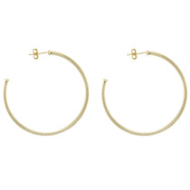 Perfect Hoop Earrings - Brushed Gold Plated Perfect Hoop Earrings - Brushed Gold Plated