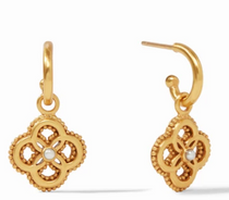 Chloe Hoop & Charm Earring -Gold / Pearl Chloe Hoop & Charm Earring -Gold / Pearl