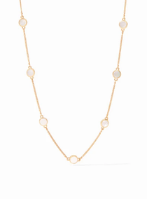 Valencia Delicate Station Necklace - Gold Mother of Pearl Valencia Delicate Station Necklace - Gold Mother of Pearl
