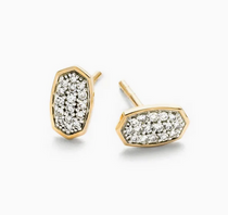 Marisa Earring - 14k Gold White Diamond 