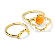 Sienna Sun Ring Set - Gold Citrus Opal Sienna Sun Ring Set - Gold Citrus Opal