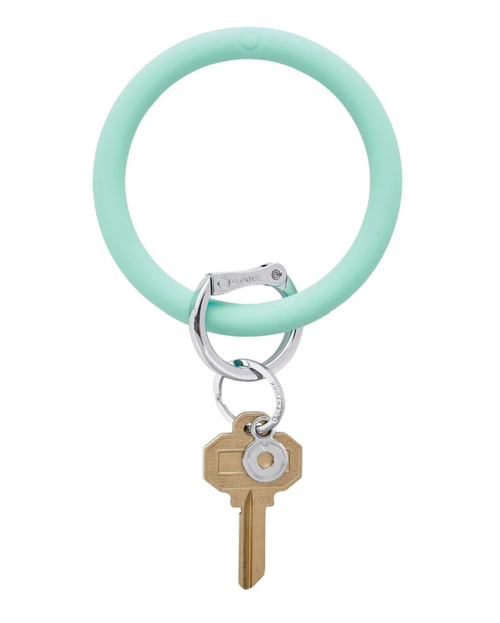 Silicone Big O Key Ring - Pistachio