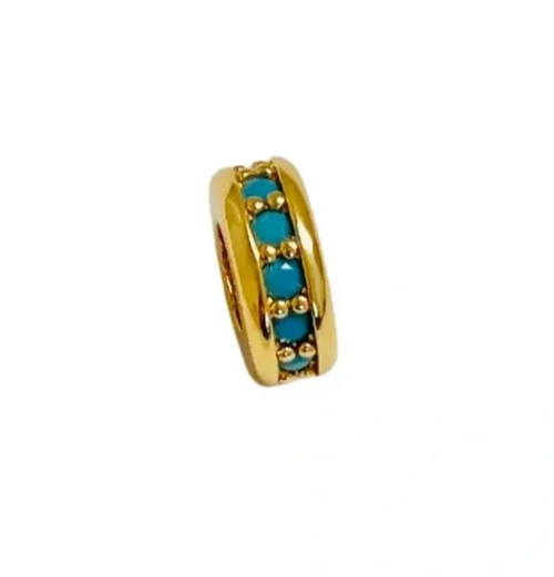 Goddess Charm - Turquoise Pave Spacer Bead