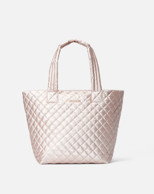 Medium Metro Tote Deluxe - Pale Rose Gold Metallic