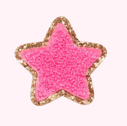 Glitter Star Patch - Bubblegum 