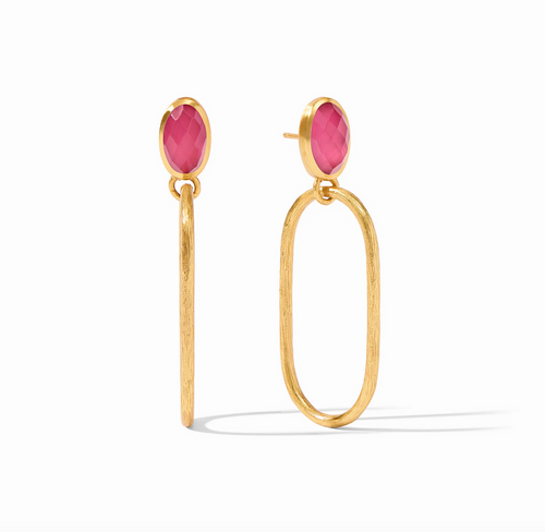 Ivy Statement Earring - Iridescent Raspberry 