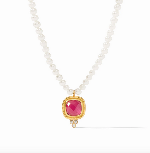 Tudor Delicate Necklace - Iridescent Raspberry 