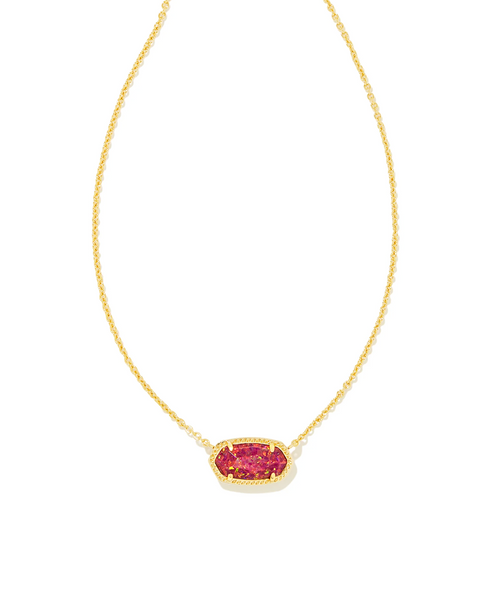 Elisa Pendant Necklace - Gold Berry Kyocera Opal 