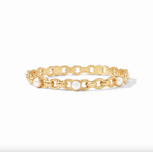 Palermo Pearl Bangle - Gold Pearl - M