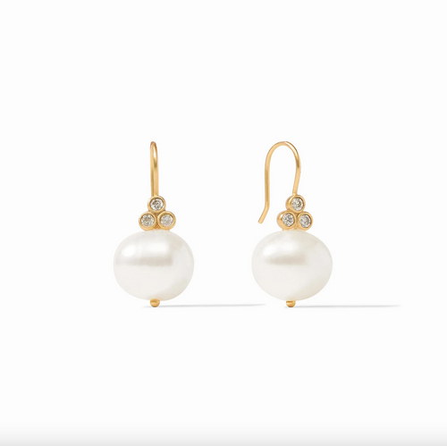 Tudor Pearl Earring - Gold Pearl 