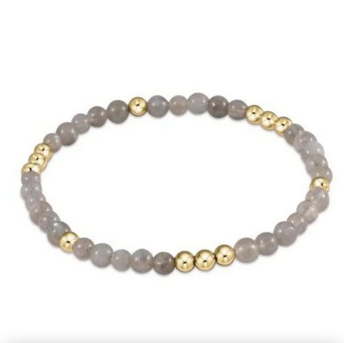 Worthy Pattern 3mm Bead Bracelet - Labradorite 