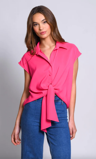 Brickell Top - Hot Pink 