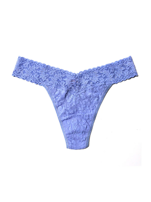 Signature Lace Original Rise Thong - Cool Water