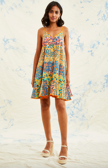 Opal Dress - Samira Print Orange 
