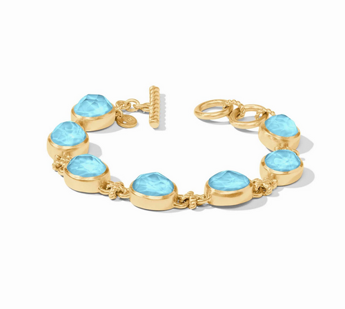 Nassau Demi Stone Bracelet - Iridescent Capri Blue 