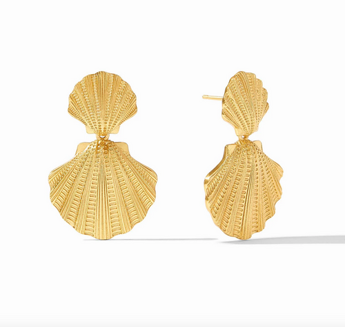 Sanibel Shell Statement Earring - Gold 