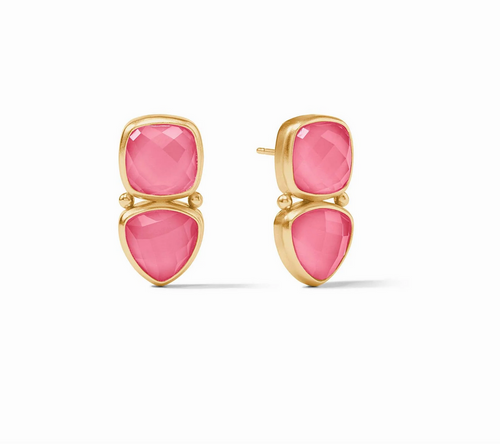 Aquitaine Midi Earring - Iridescent Peony Pink 