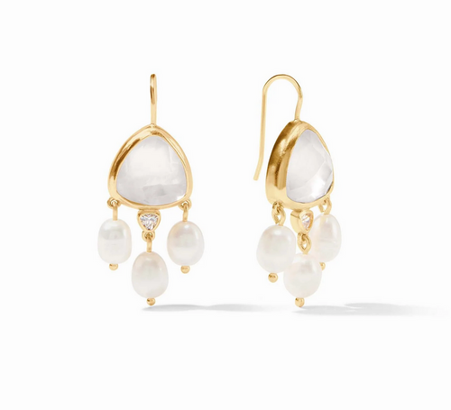 Aquitaine Chandelier Earring - Iridescent Clear Crystal 