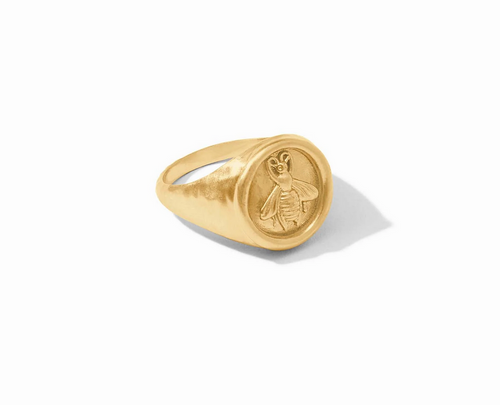 Bee Signet Ring - Gold - 8