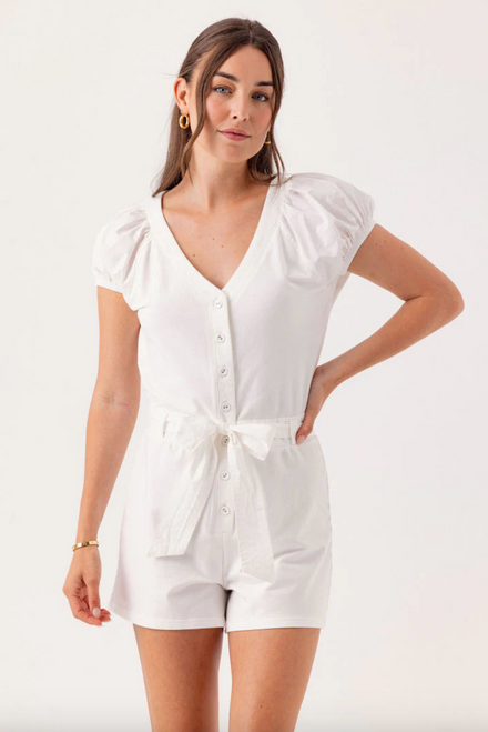 Dallas Romper - Coconut Milk